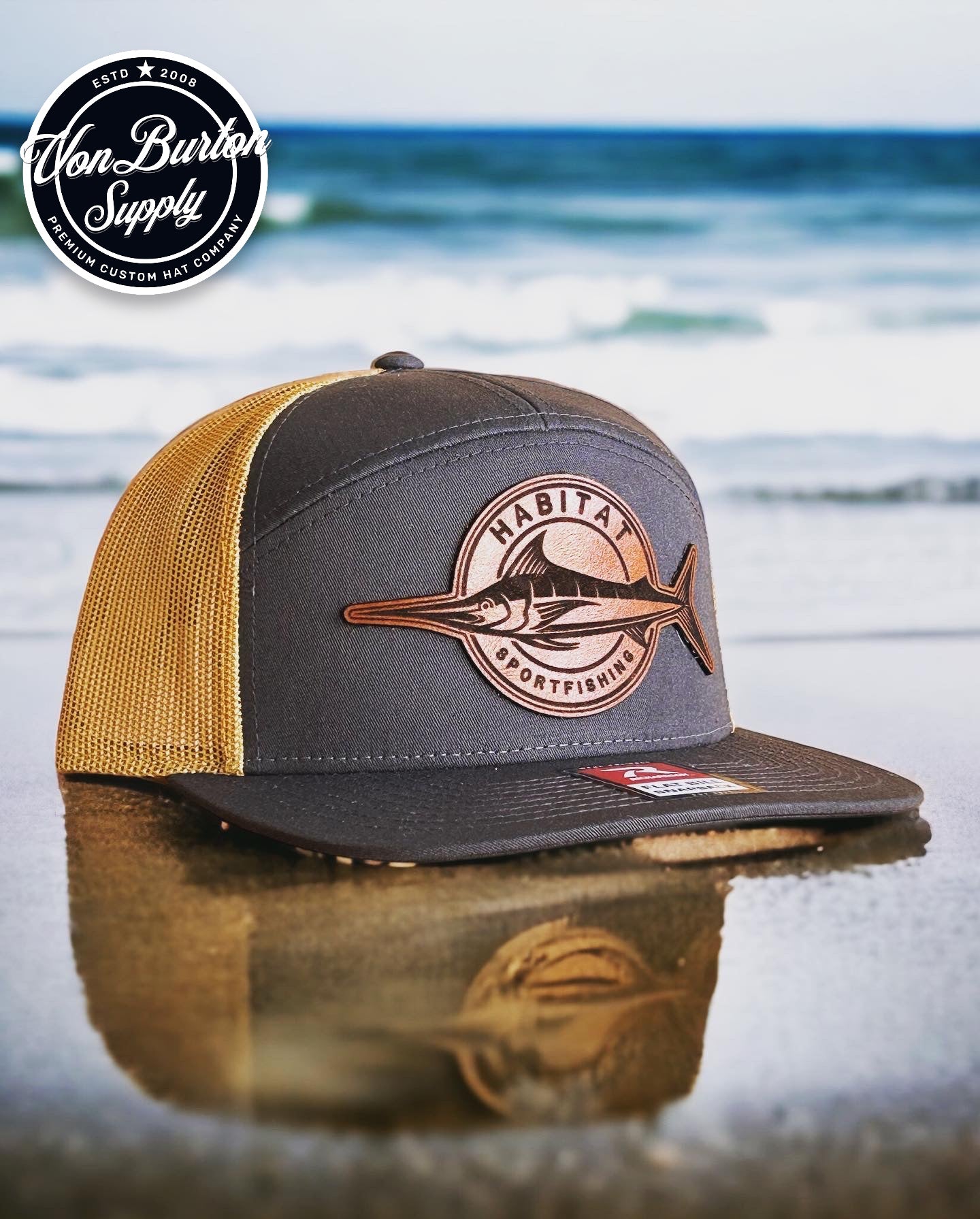 Custom Richardson 112 PFP Duck Camo Leather Patch Hat – Von Burton
