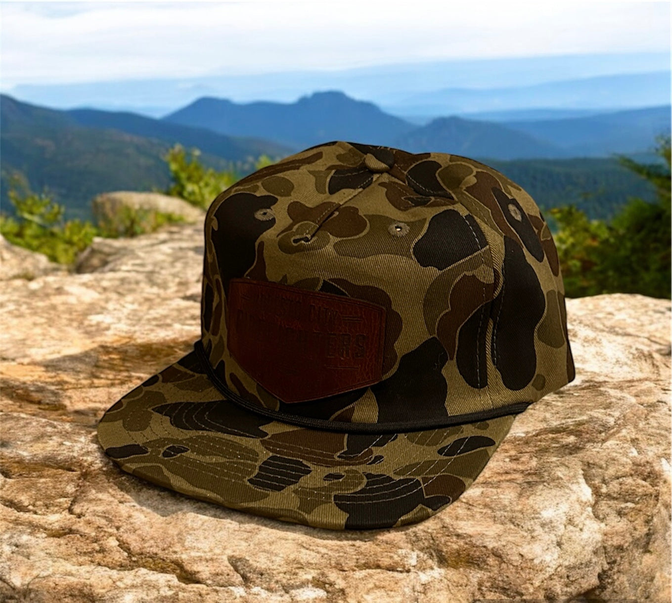 Vintage Duck Camo Rope Hat Platte  Von Burton Supply   