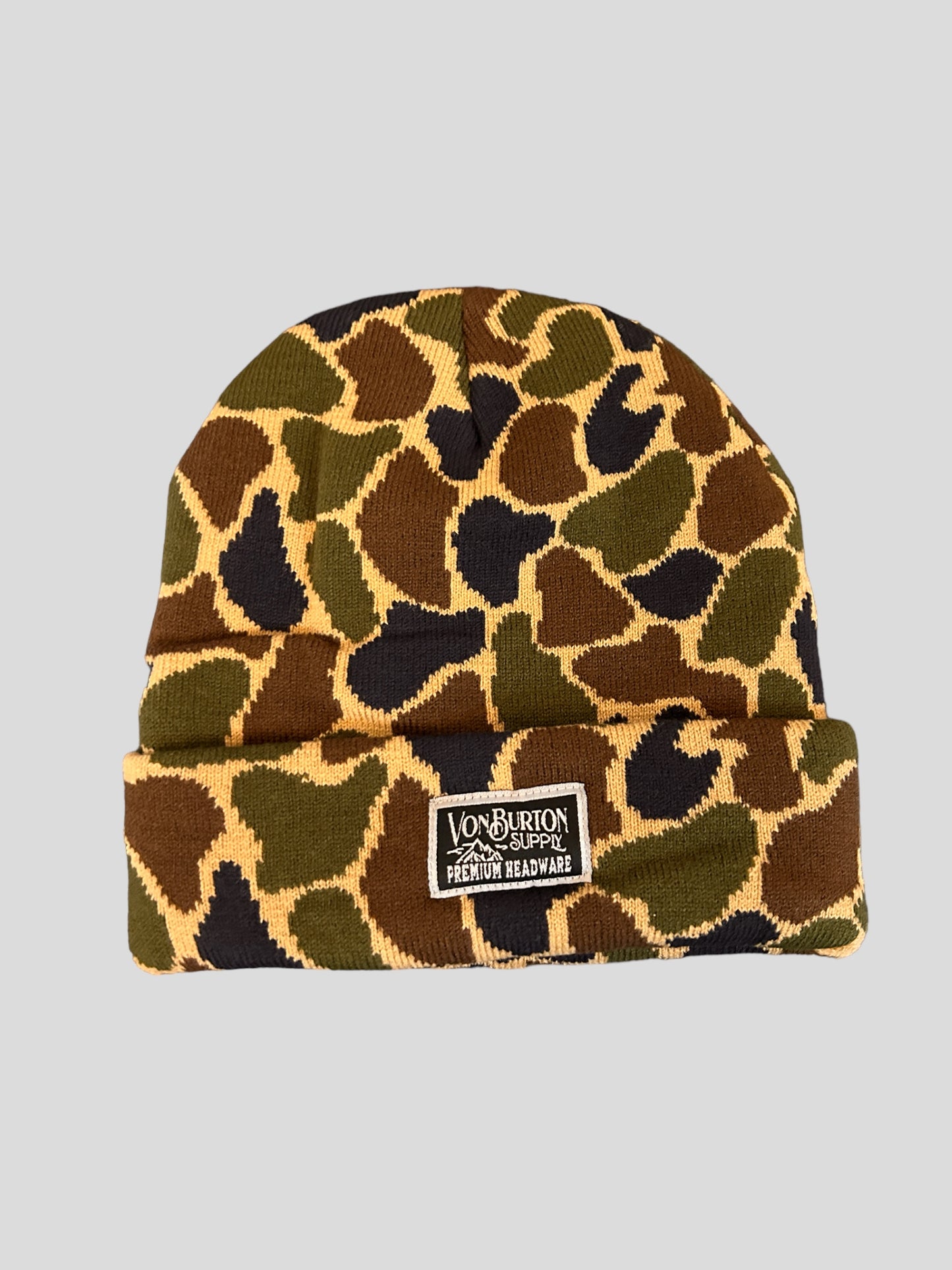 Duck Camo Beanie Valley Creeper  Von Burton Supply Co.   