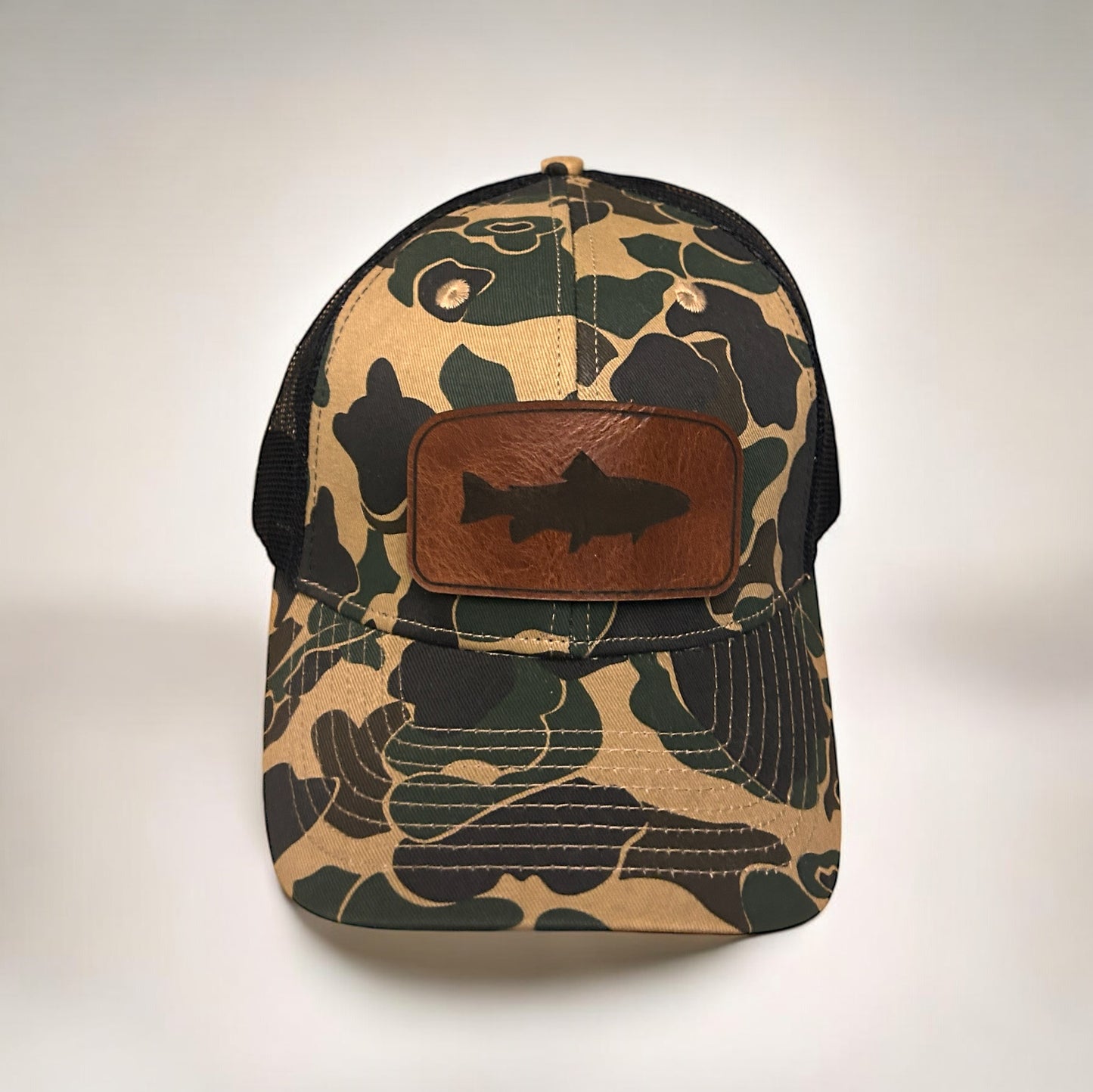 Retro Duck Camo 6 Panel Trucker Hat Platte River Camo Hat Von Burton Supply   