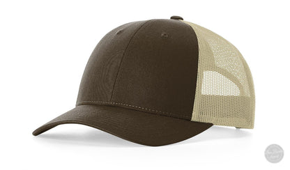 Richardson 115 LP Low Profile Custom Leather Patch Hat-Richardson-Brown/Khaki-Von Burton Supply Co.