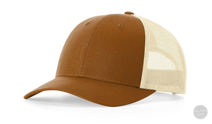 Richardson 115 LP Low Profile Custom Leather Patch Hat-Richardson-Caramel/Birch-Von Burton Supply Co.