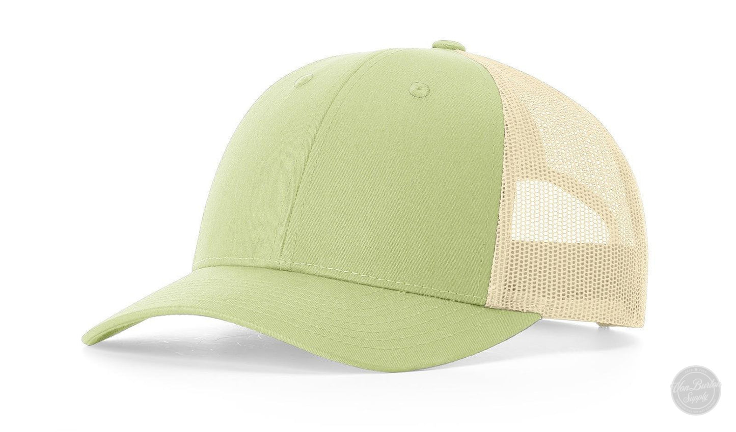 Richardson 115 LP Low Profile Custom Leather Patch Hat-Richardson-Patina Green/Birch-Von Burton Supply Co.