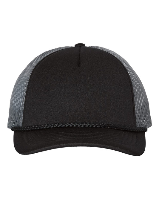 Richardson 213 LP Foamie Leather Patch Hat Hat Richardson Black/Charcoal  