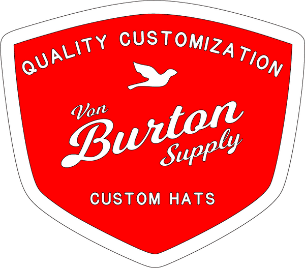 von burton supply sells custom leather patch hats and custom tumblers, koozies and other branded items, we sell custom richardson hats, yupoong hats, duck camo hats and imperial hats.