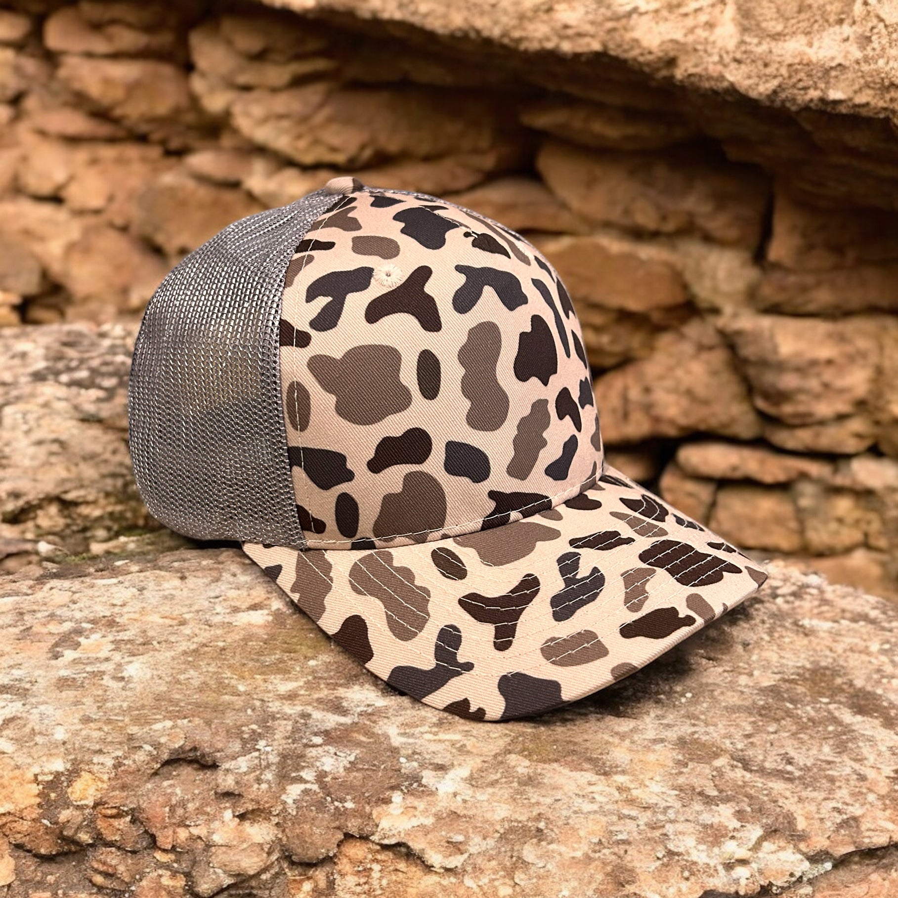 Custom Duck Camo 5 Panel Trucker Hat Camper Camo 5 Panel Hat Von Burton Supply