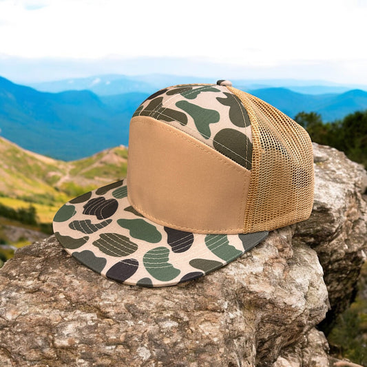 Classic Duck Camo 7 Panel Trucker Hat Docker Camo Hat Von Burton Supply
