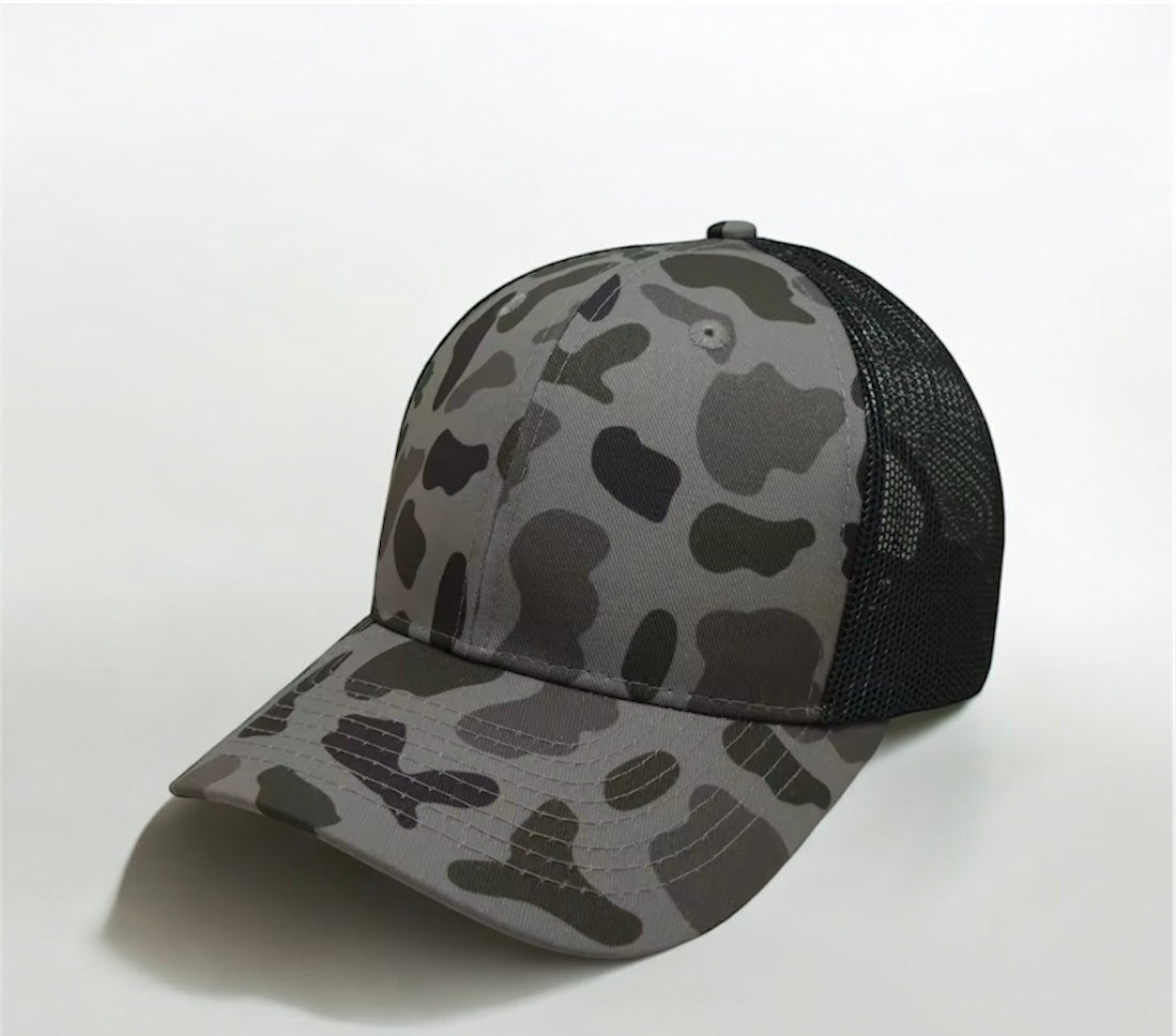 Custom Duck Camo 6 Panel Trucker Hat Marsh Bark Camo Rope Hat Von Burton Supply