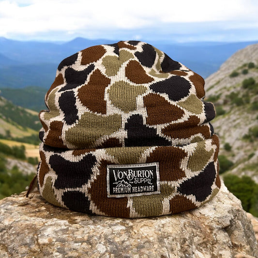 Duck Camo Beanie Pagosa Creeper Beanie Von Burton Supply   