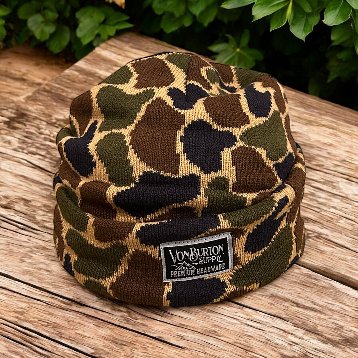 Duck Camo Beanie Valley Creeper  Von Burton Supply Co.   