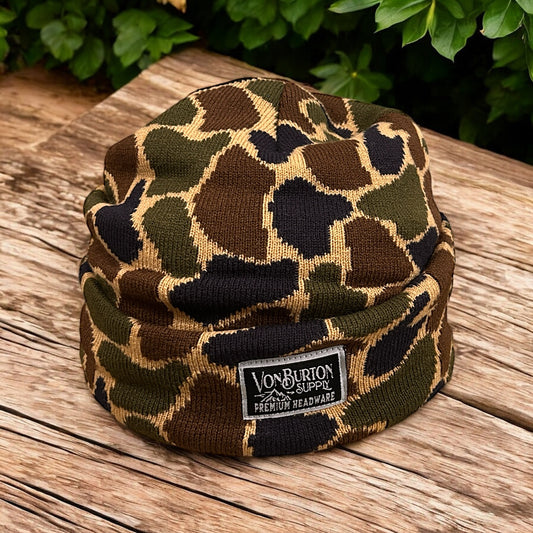 Duck Camo Beanie Valley Creeper  Von Burton Supply Co.   