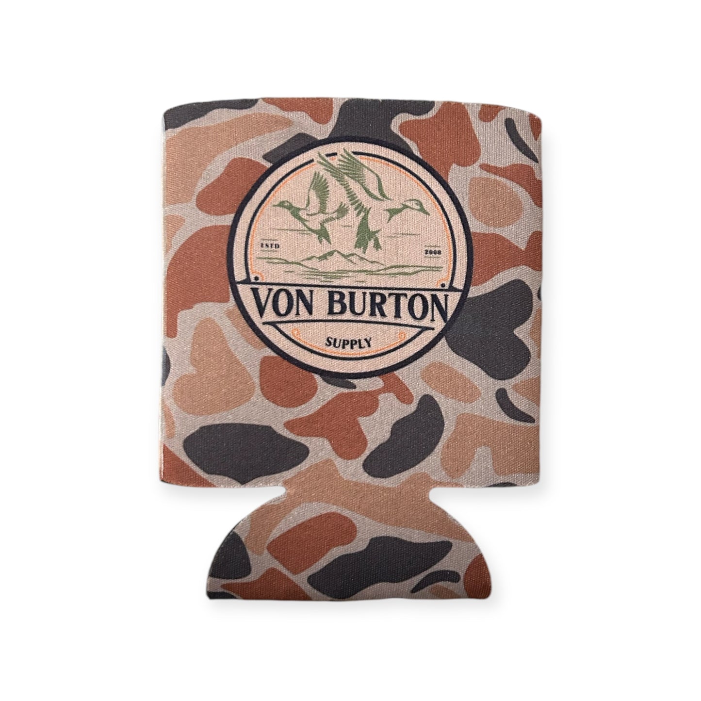 custom drake camo koozie 