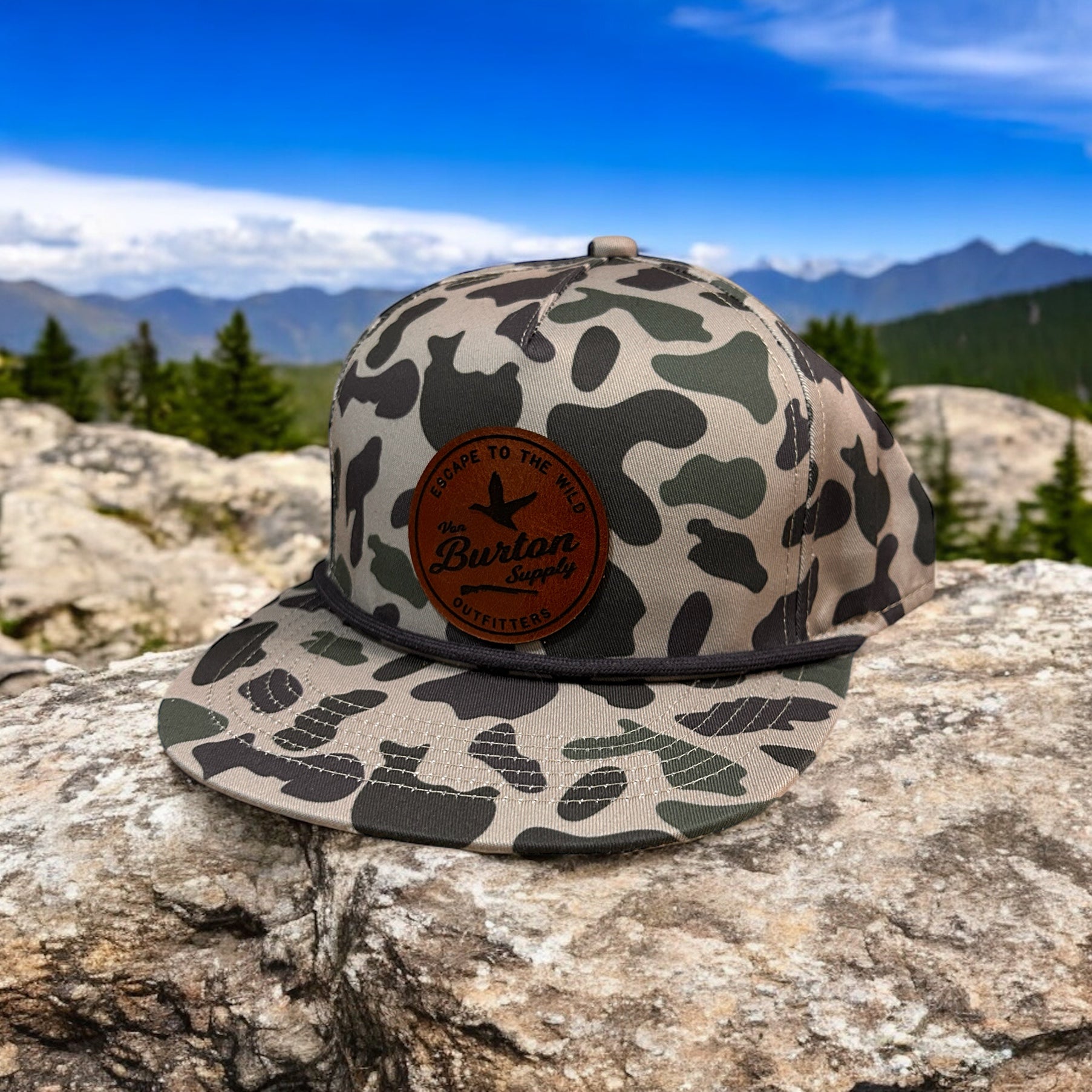 Leather Patch Hat Greenville Creeper Custom Duck Camo Rope Hat Camo Rope Hat Von Burton Supply