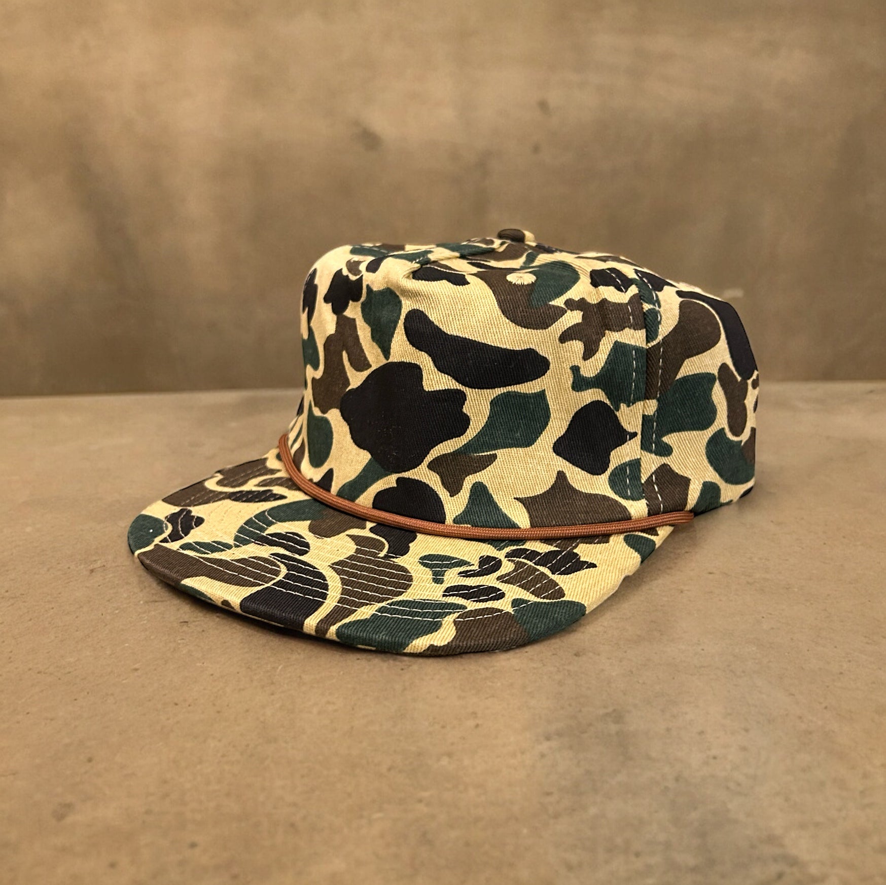 Vintage Duck Camo Rope Hat Aspen  Von Burton Supply   